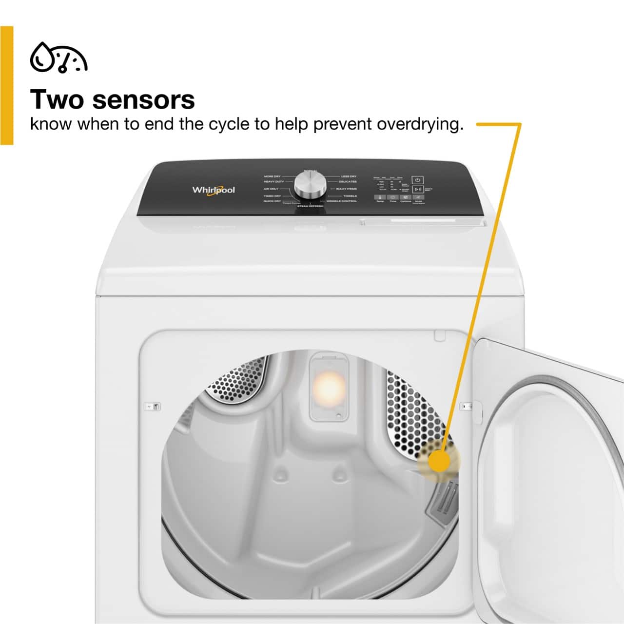 Whirlpool WGD5050LW 7.0 Cu. Ft Dryer Steam ENERGY STAR White - Image 7