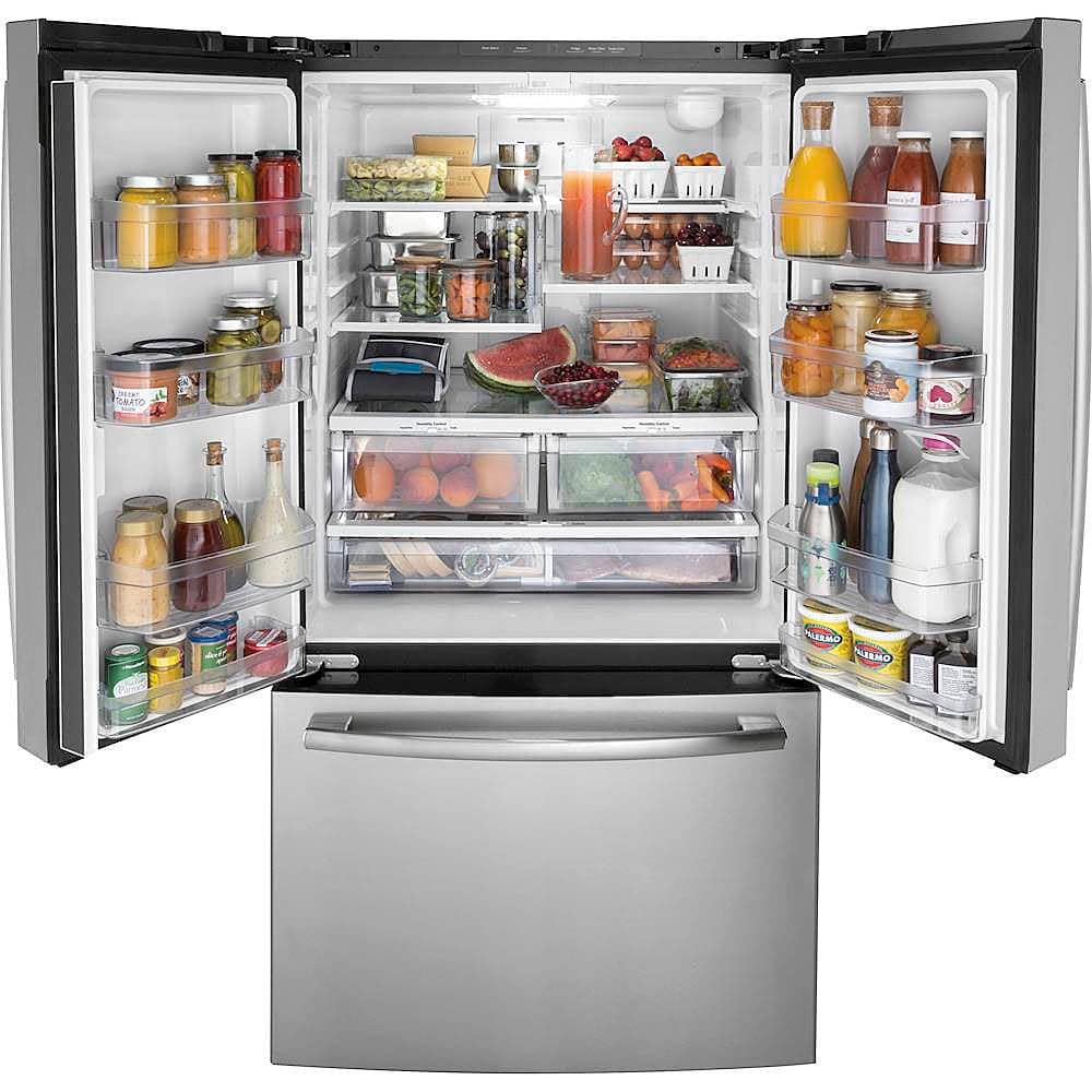 GE GNE27JYMFS 27.0 Cu. Ft French Door ENERGY STAR Stainless Steel - Image 2
