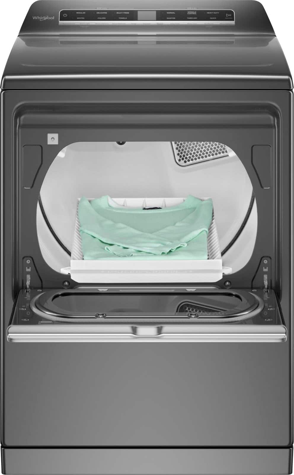 Whirlpool WED8127LC 7.4 Cu. Ft Dryer Smart Steam ENERGY STAR Chrome Shadow - Image 7