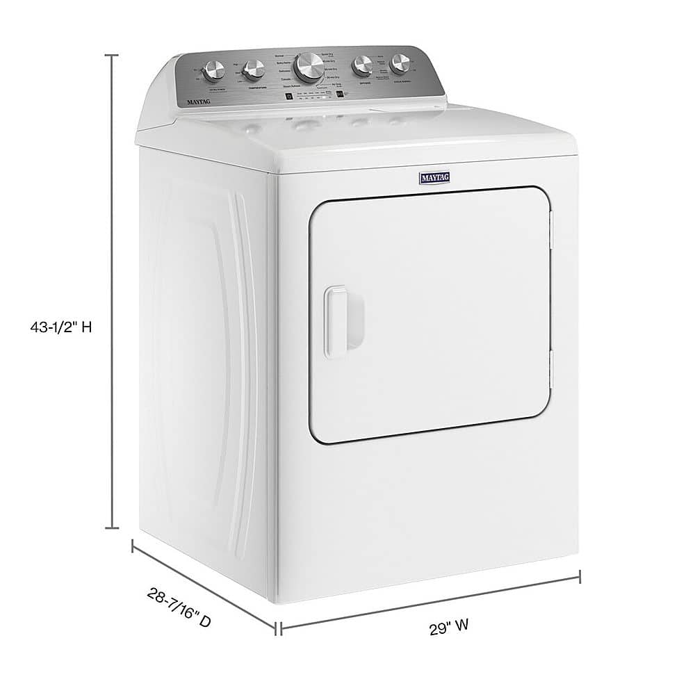 Maytag MGD5430MW 7.0 Cu. Ft Dryer Steam ENERGY STAR White - Image 3