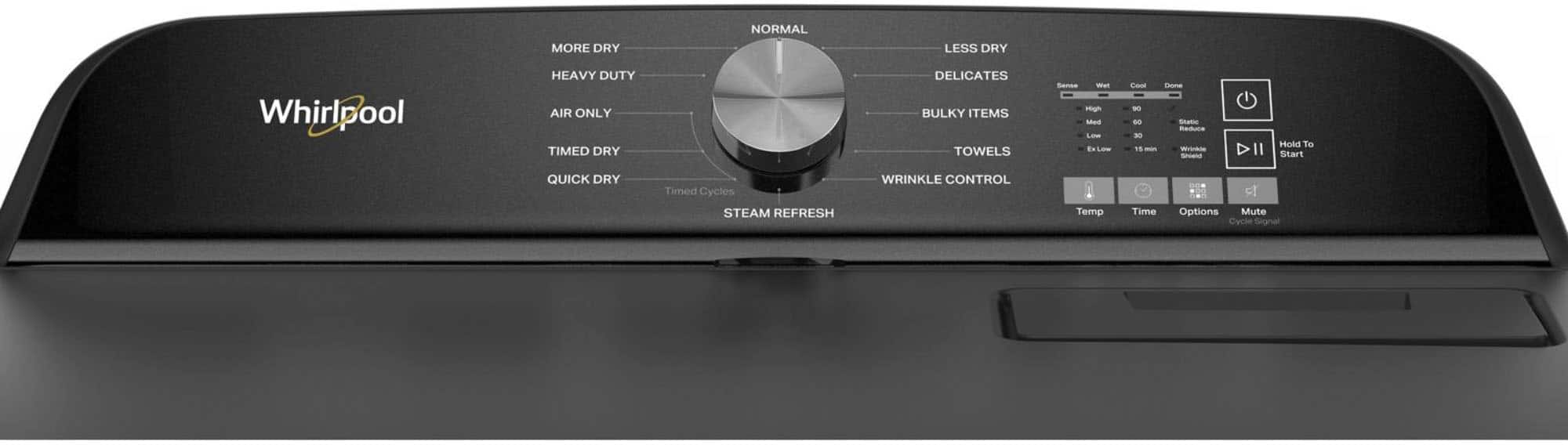 Whirlpool WED6150PB 7.0 Cu. Ft Dryer ENERGY STAR Volcano Black - Image 6