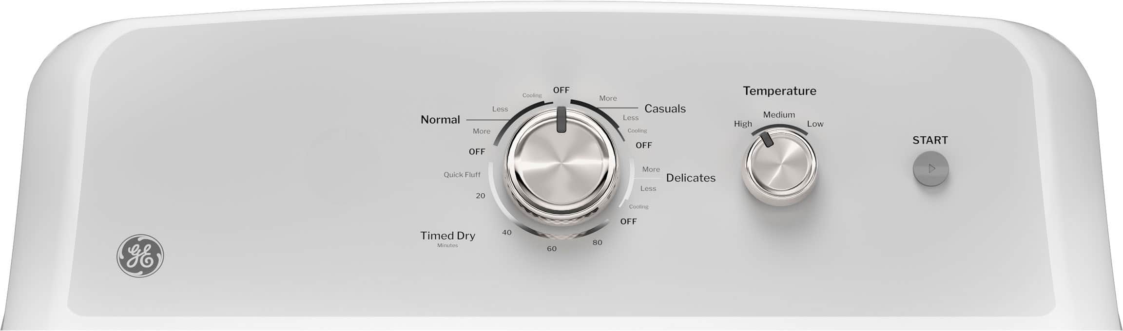 GE GTD38GASWWS 7.2 Cu. Ft Dryer ENERGY STAR White with Silver Matte - Image 2