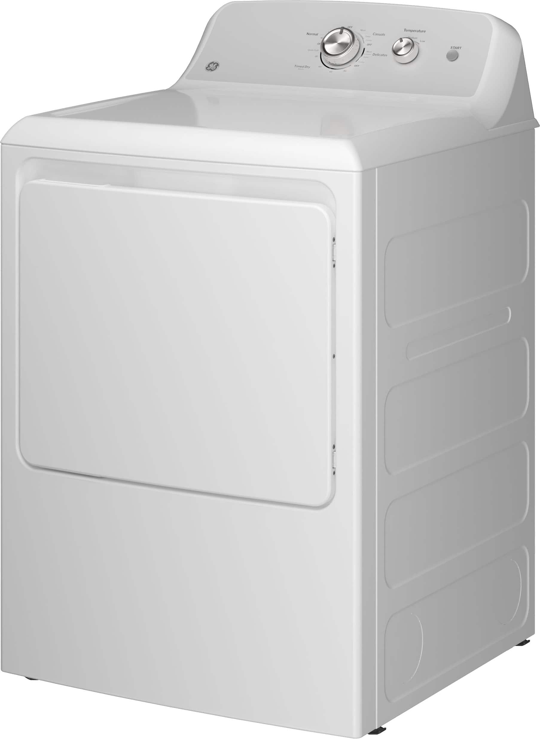GE GTD38GASWWS 7.2 Cu. Ft Dryer ENERGY STAR White with Silver Matte - Image 3