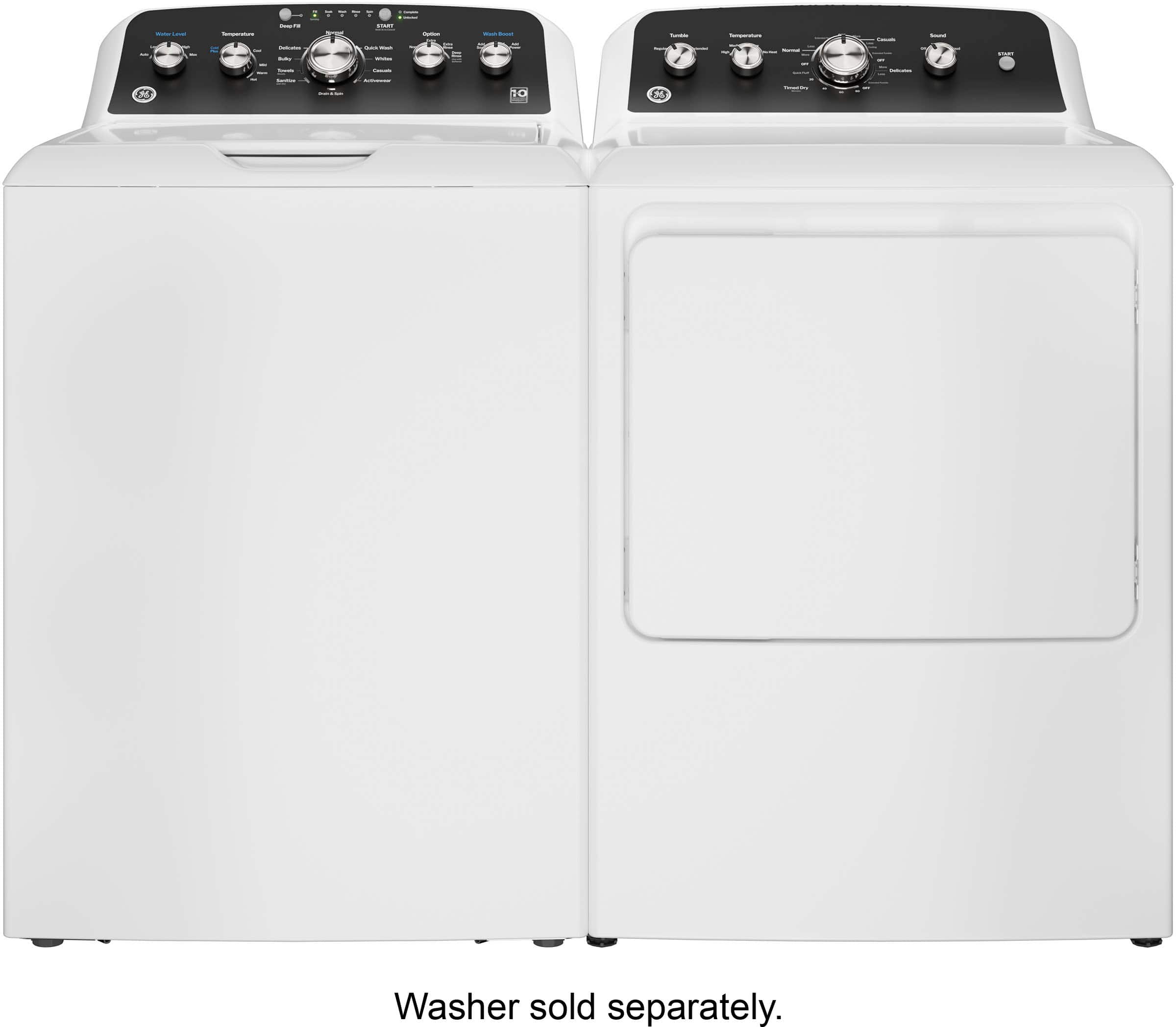 GE GTD48GASWWB 7.2 Cu. Ft Dryer ENERGY STAR White with Matte Black - Image 4