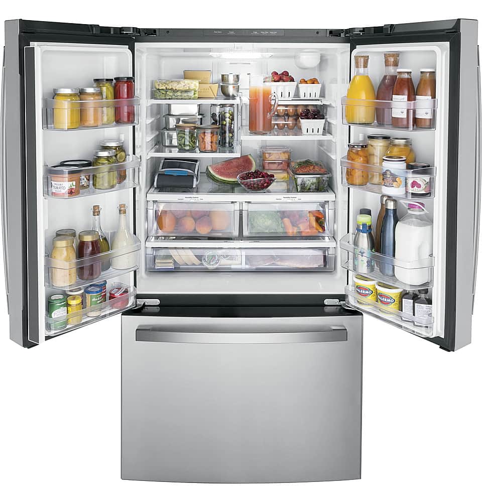 GE GWE22JYMFS 21.9 Cu. Ft French Door ENERGY STAR Stainless Steel - Image 2