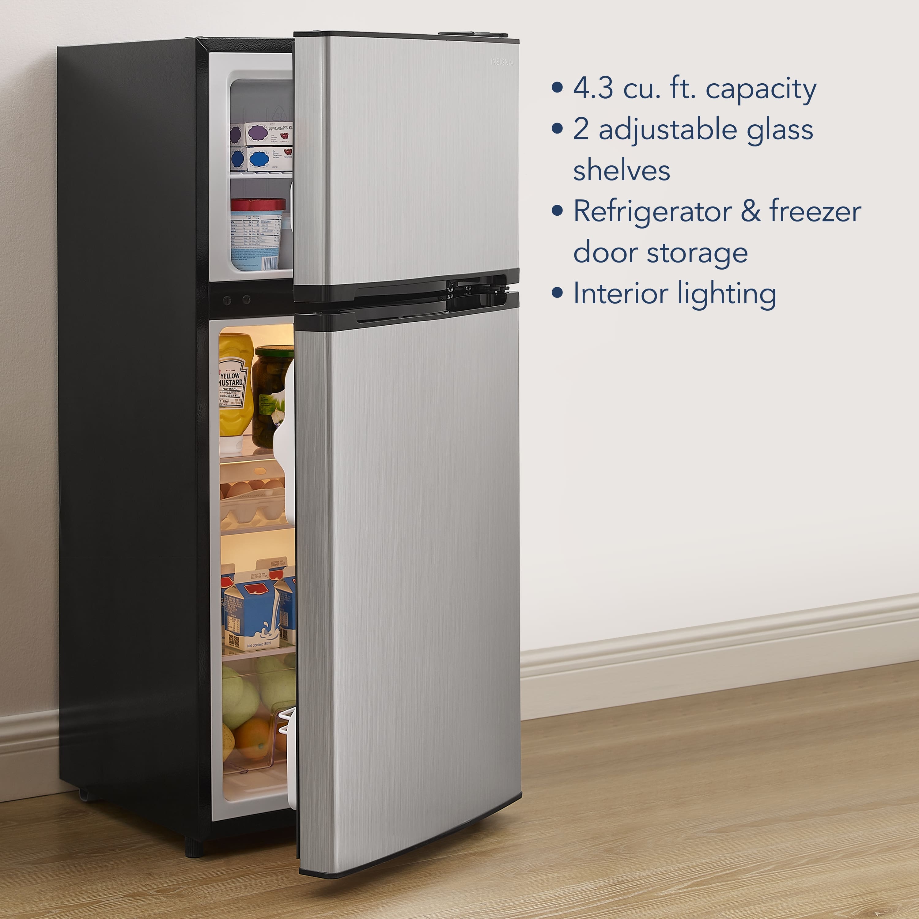 Insignia NSCF43SS9 4.3 Cu. Ft Freezer Top Freezer ENERGY STAR - Image 4