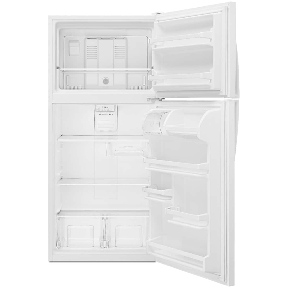 Whirlpool WRT318FZDW 18.2 Cu. Ft 30" Top-Freezer Refrigerator, White - Image 2
