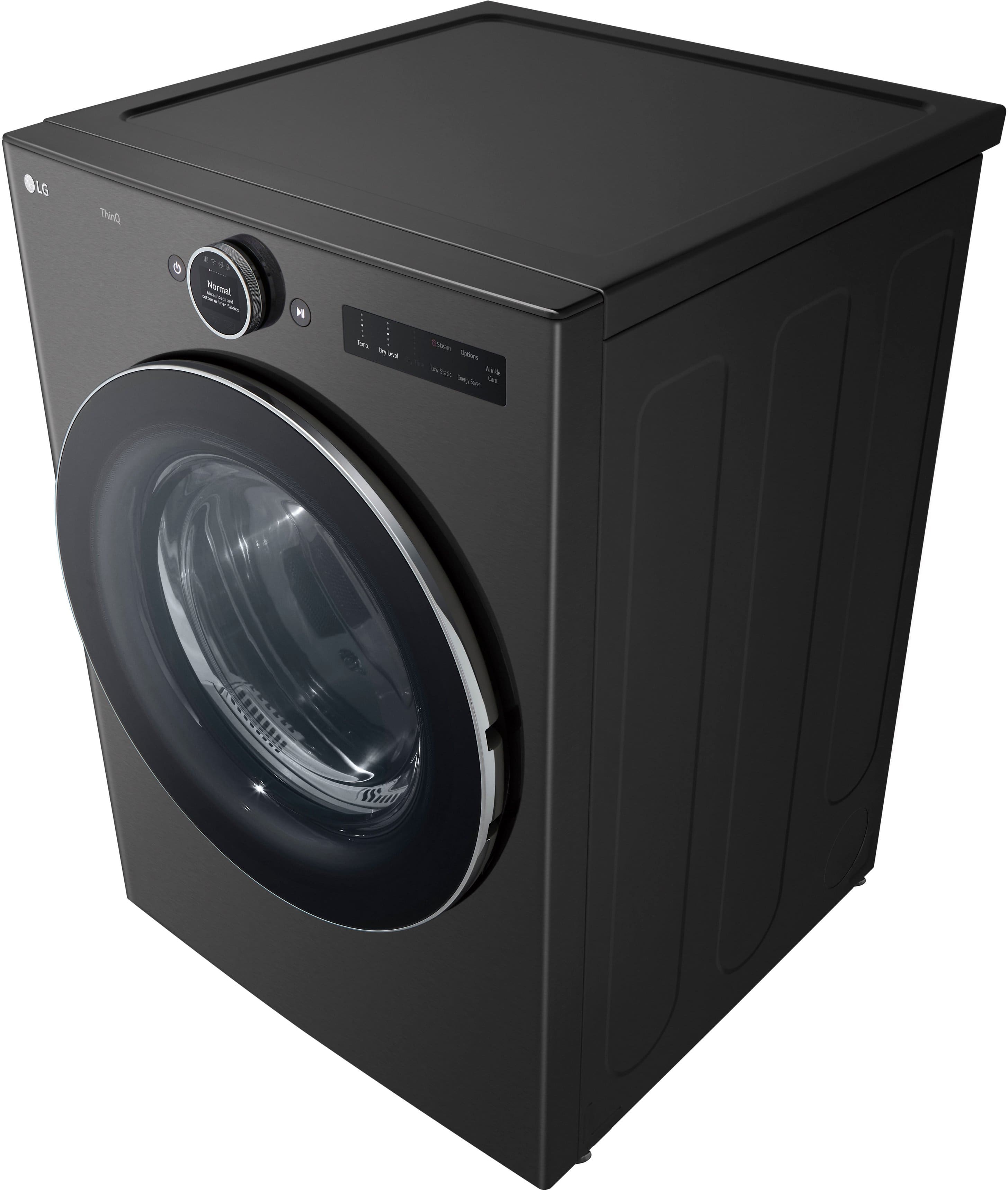 LG DLEX6700B 7.4 Cu. Ft Dryer Smart Steam ENERGY STAR Black Steel - Image 6