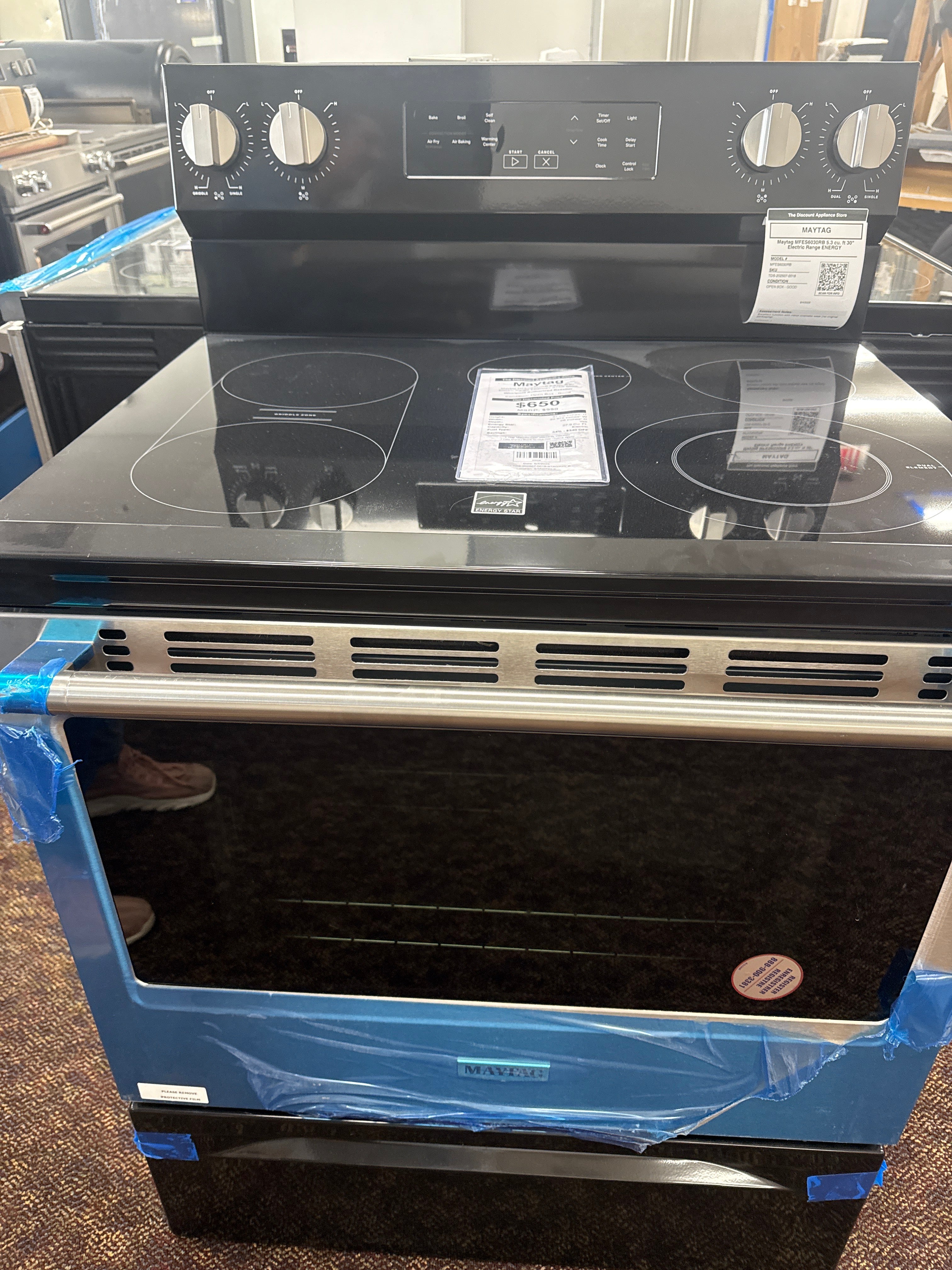 Maytag MFES6030RB 5.3 cu. ft 30" Electric Range ENERGY STAR Black