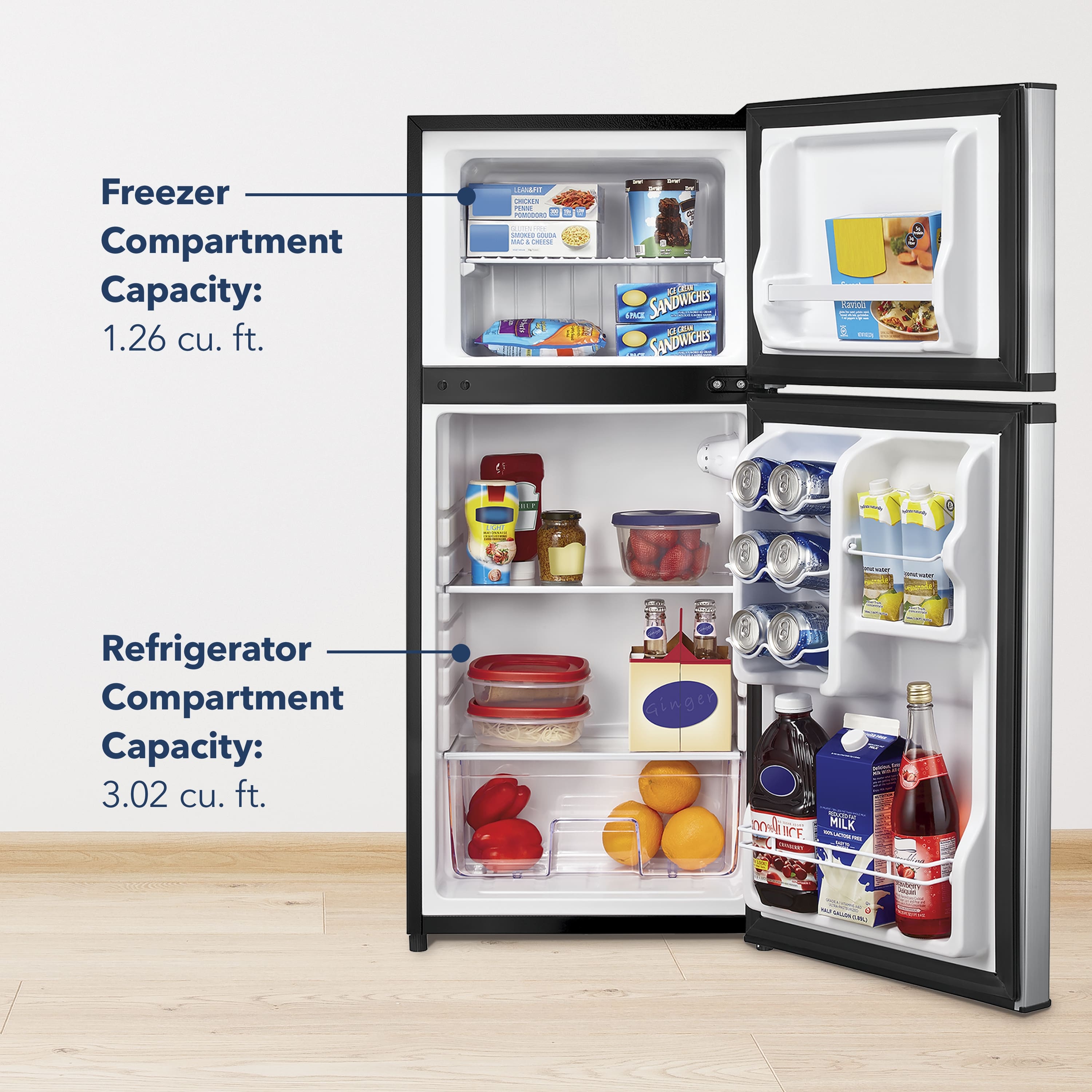 Insignia NSCF43SS9 4.3 Cu. Ft Freezer Top Freezer ENERGY STAR - Image 3
