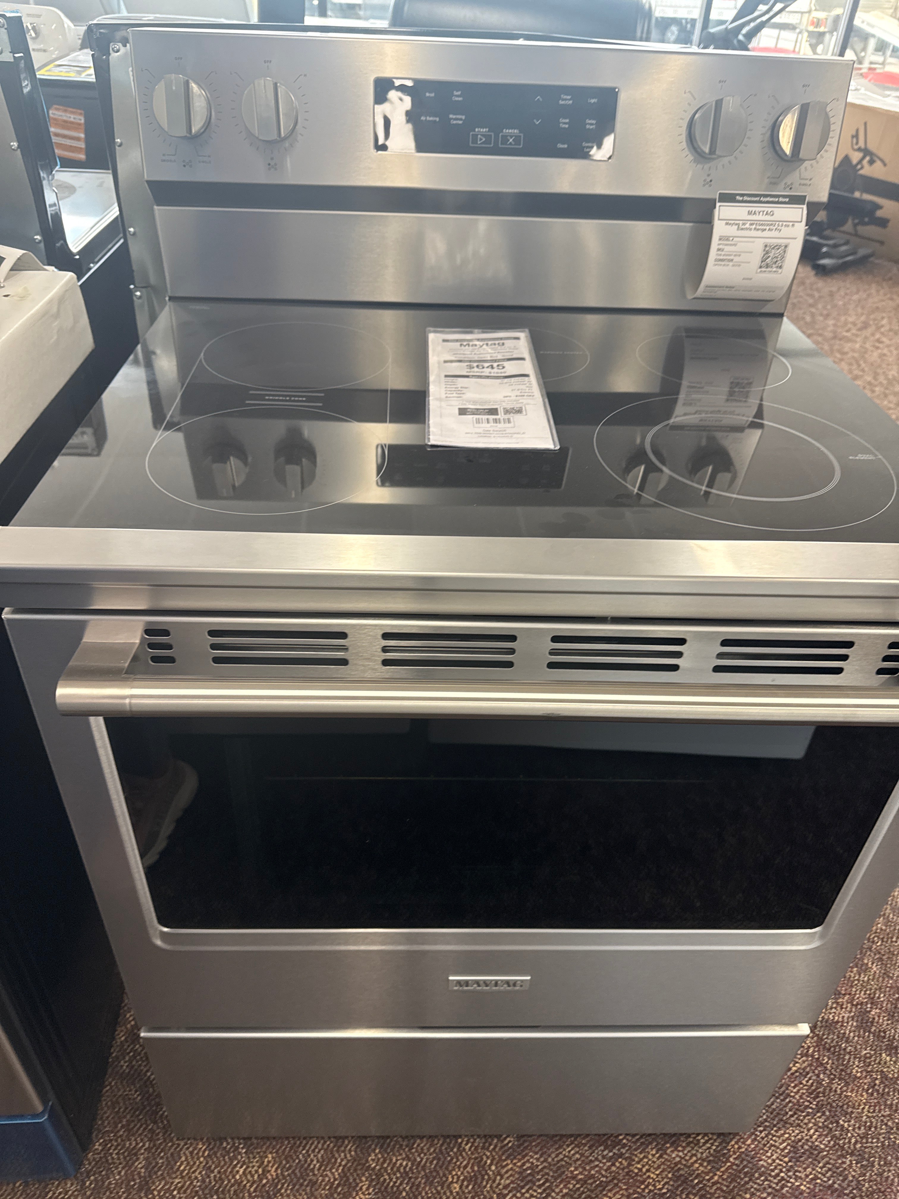 Maytag 30" MFES6030RZ 5.3 cu. ft Electric Range Air Fry Stainless Steel
