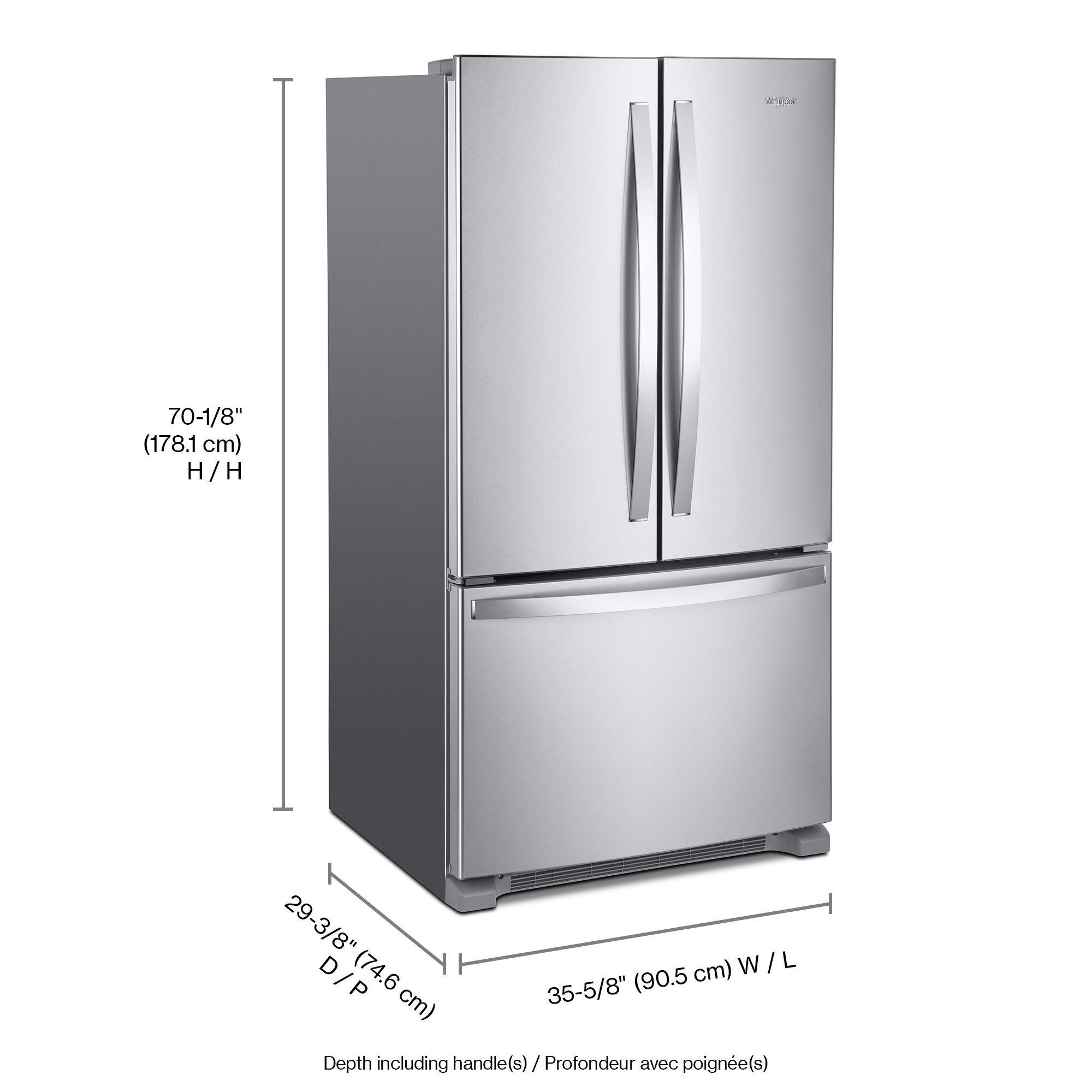 Whirlpool WRFC2036RZ 20 Cu. Ft 36" French Door Refrigerator ENERGY STAR - Image 6