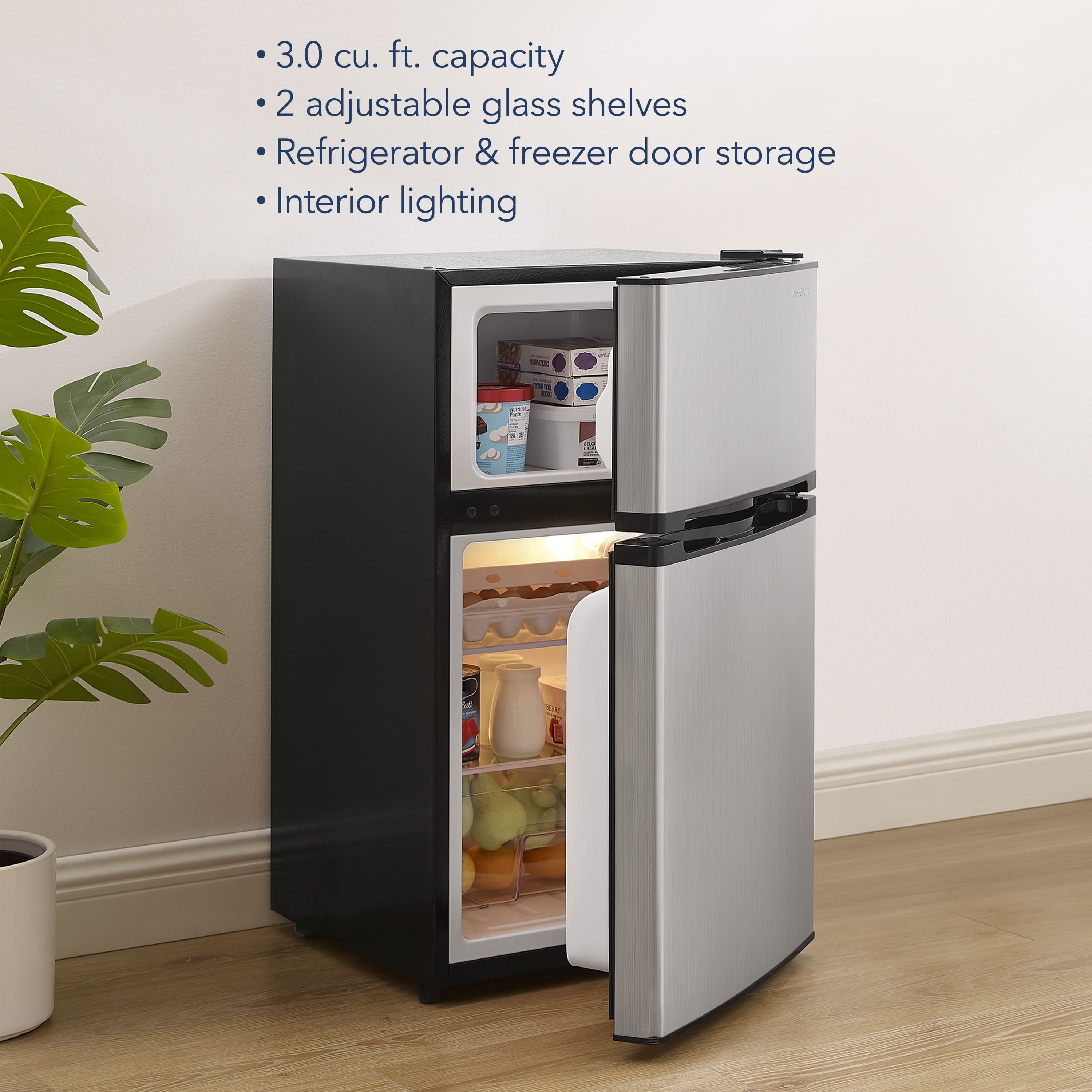 Insignia NSCF30SS9 3.0 Cu. Ft Freezer Top Freezer ENERGY STAR - Image 3
