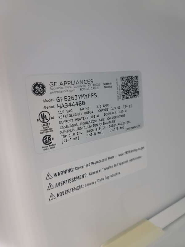 GE GFE26JYMFS 25.6 Cu. Ft French Door ENERGY STAR Stainless Steel - Assessment Photo 11
