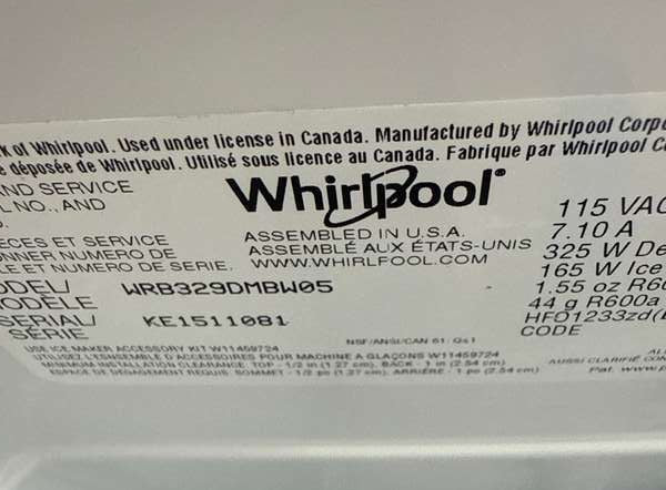 Whirlpool WRB329DMBW 18.7 Cu. Ft. 30" Bottom-Freezer Refrigerator, White - Assessment Photo 11
