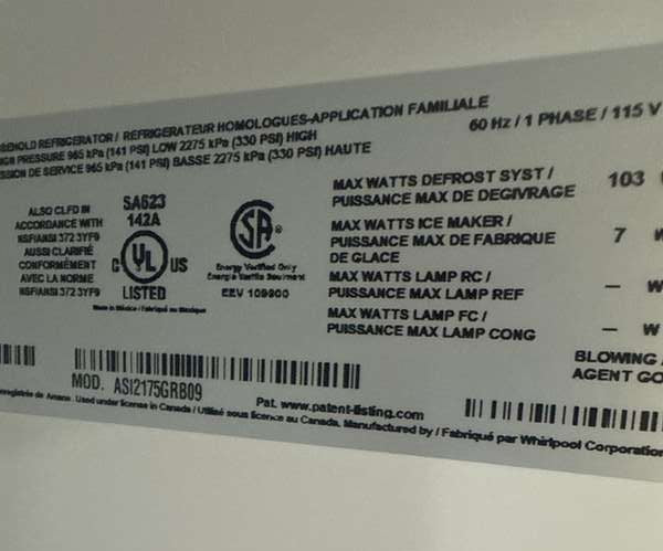Amana ASI2175GRB 21.4 Cu. Ft 33" Side-by-Side Refrigerator - Black - Assessment Photo 11