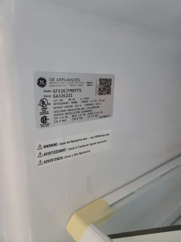 GE GFE26JYMFS 25.6 Cu. Ft French Door ENERGY STAR Stainless Steel - Assessment Photo 13