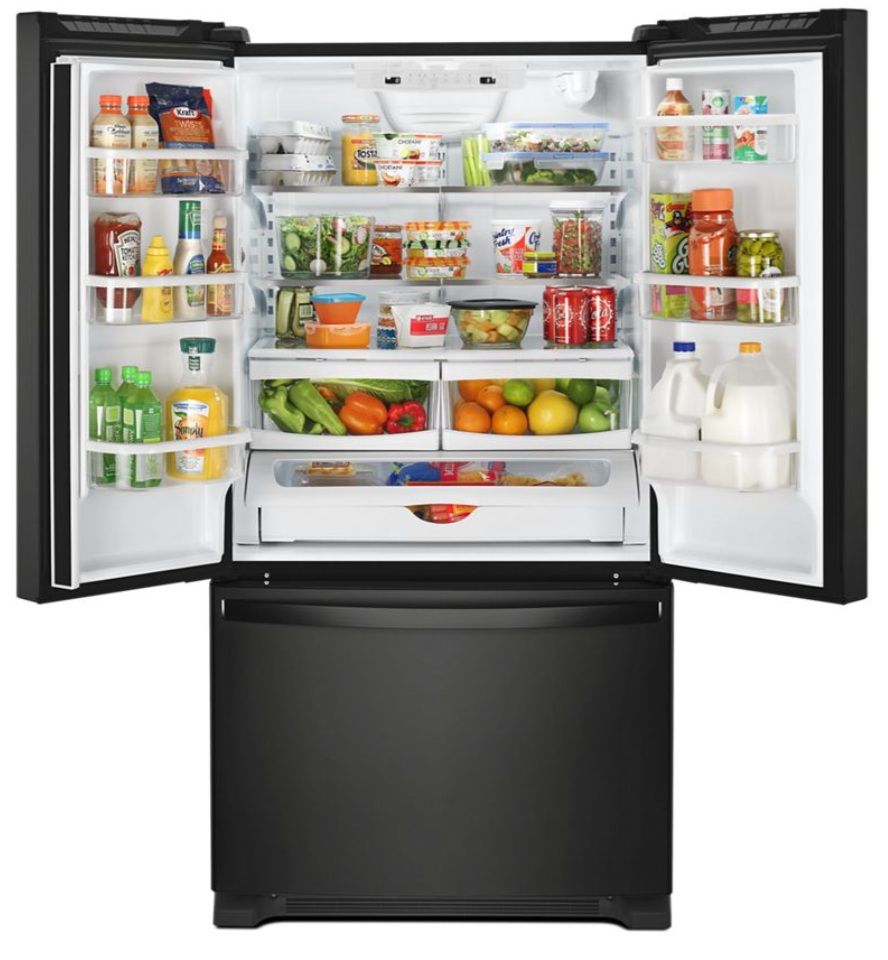 Whirlpool 33" WRFF5333PB 22 cu. ft Refrigerator French Door ENERGY STAR Black - Assessment Photo 3