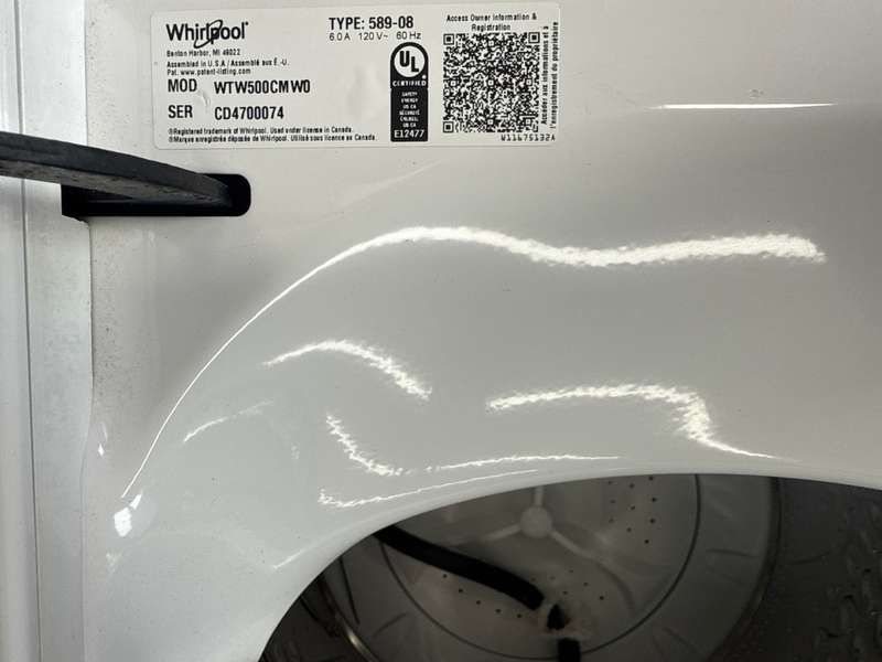 Whirlpool WTW500CMW Washers [Please specify color] - Assessment Photo 4