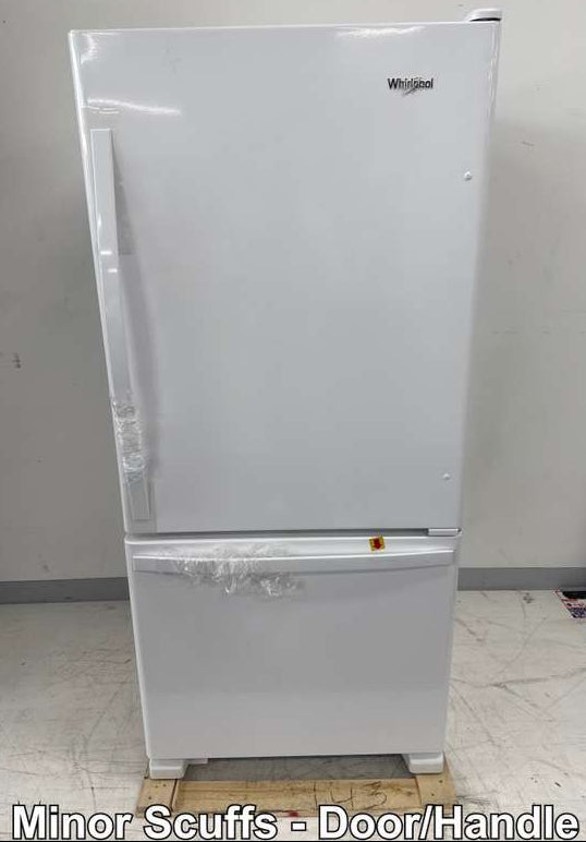 Whirlpool WRB329DMBW 18.7 Cu. Ft. 30" Bottom-Freezer Refrigerator, White - Assessment Photo 8