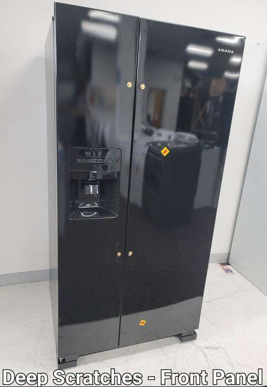 Amana ASI2175GRB 21.4 Cu. Ft 33" Side-By-Side Refrigerator, Black - Assessment Photo 8