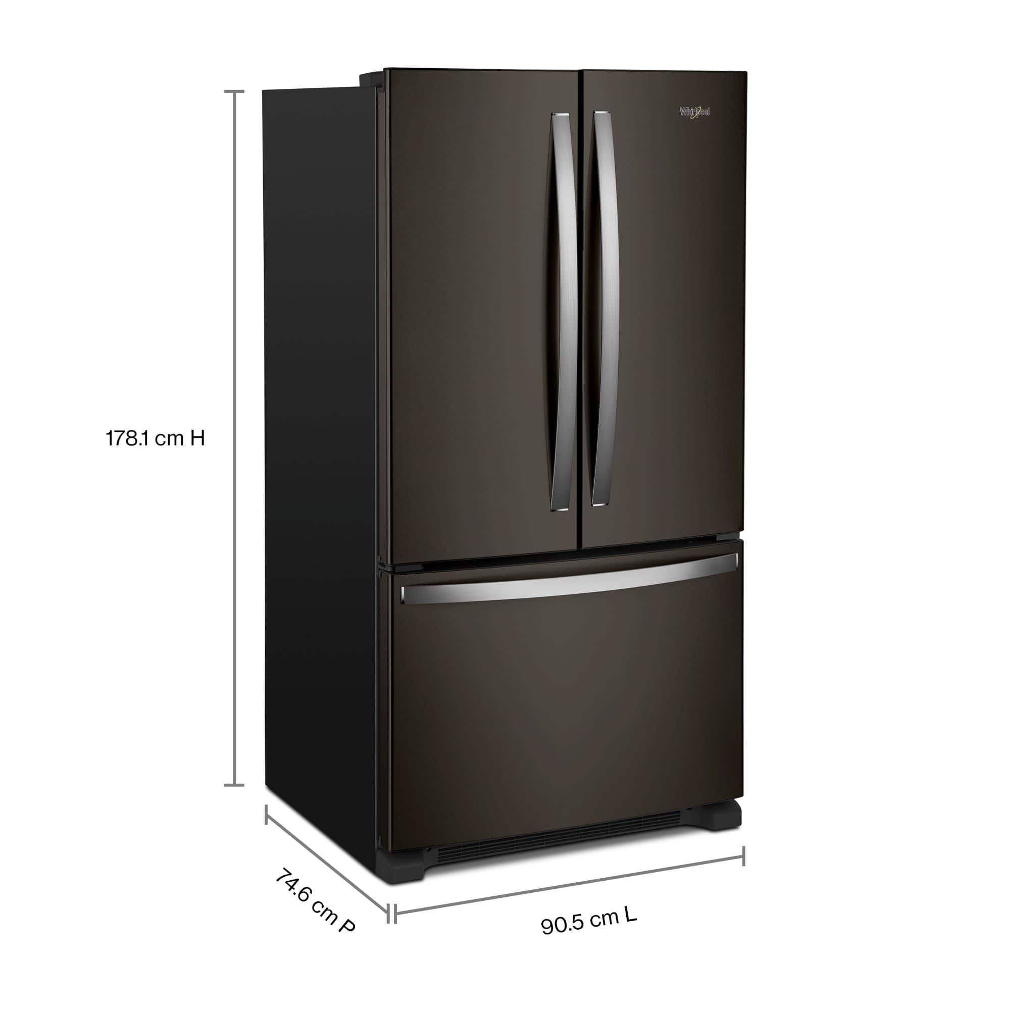Whirlpool WRFC2036RV 20 Cu. Ft 36" French Door Refrigerator, ENERGY STAR, Black - Image 4