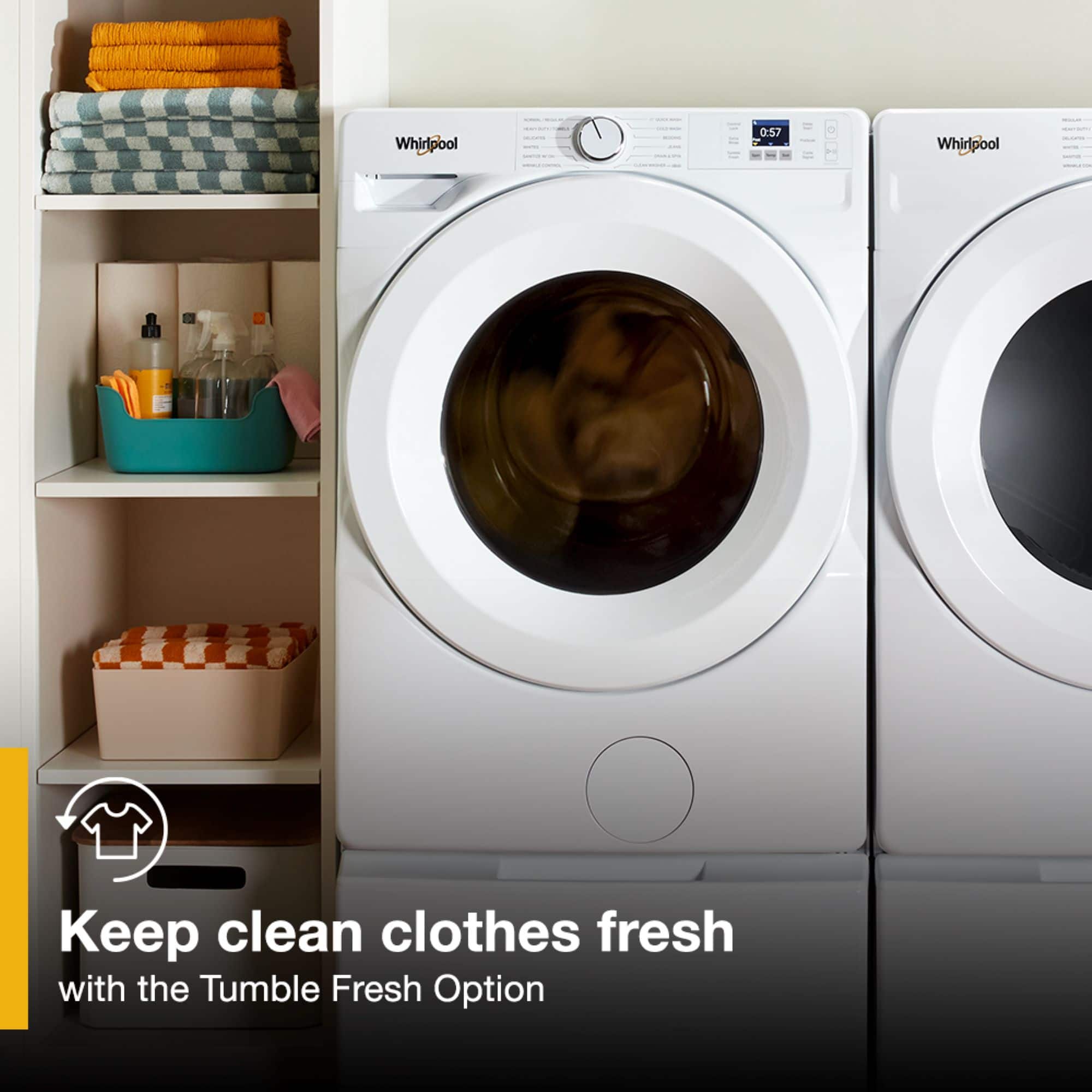 Whirlpool WFW4720RW 4.5 Cu. Ft Washer Front Load ENERGY STAR White - Image 8