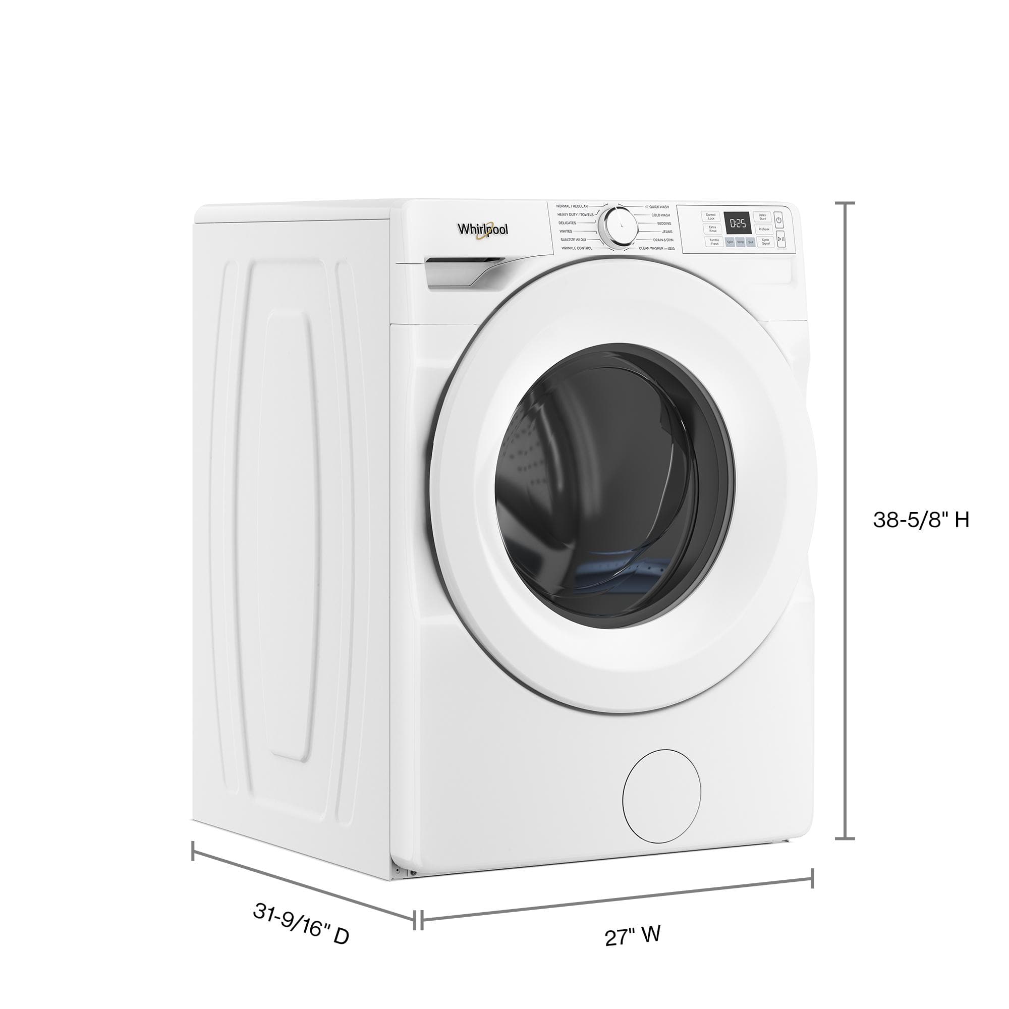 Whirlpool WFW4720RW 4.5 Cu. Ft Washer Front Load ENERGY STAR White - Image 4