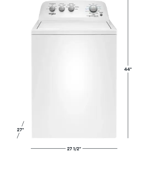 Whirlpool WTW4855HW 3.8 Cu. Ft. 12-Cycle Top-Loading Washer - White