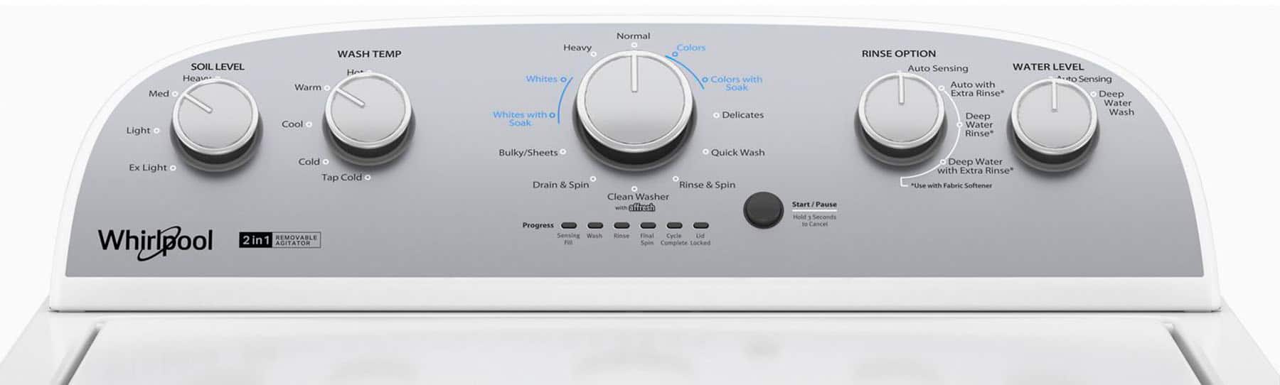 Whirlpool WTW4957PW 3.8 Cu. Ft Washer Top Load ENERGY STAR White - Image 2