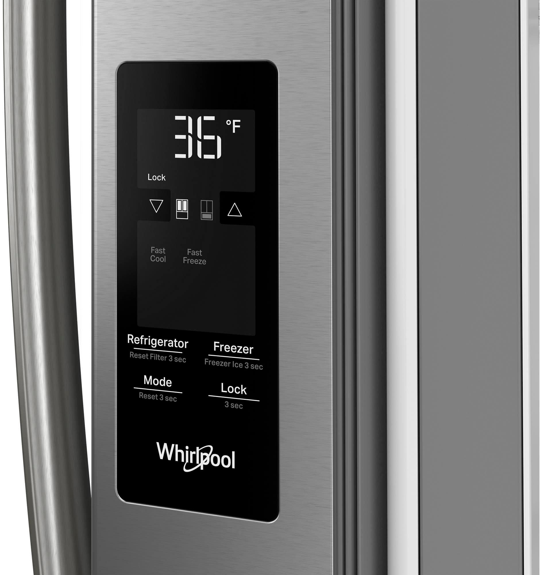 Whirlpool WRFF3136SZ 31 Cu. Ft 36" French Door Refrigerator, Stainless Steel - Image 7