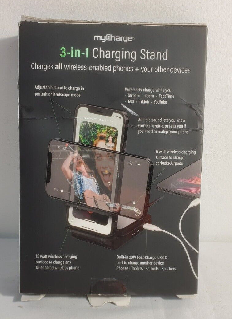 MyCharge True Universal 3-in-1 Charging Stand 15W Fast Charge & 20W Fast USB