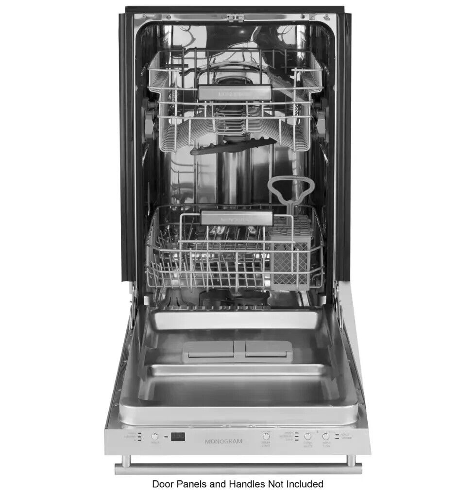 Monogram ZDT165SILII 18" Top Control Built-In Dishwasher,  Custom Panel Ready
