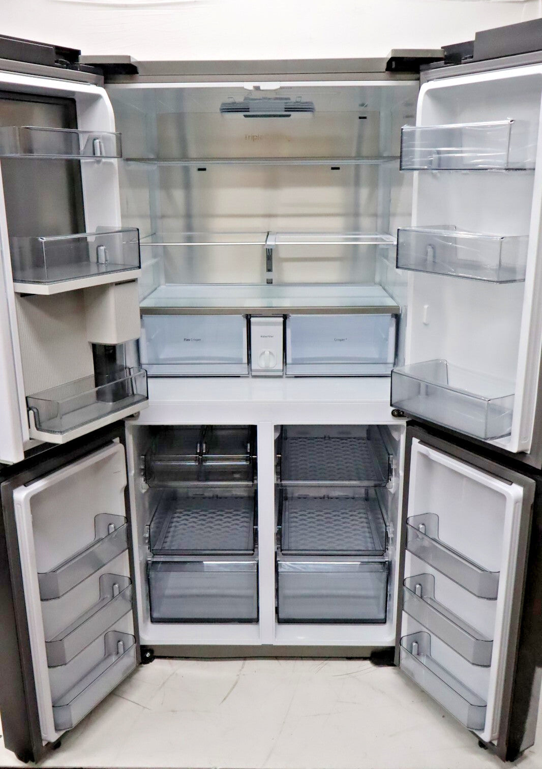 Samsung - BESPOKE 29 Cu. Ft. 4-Door Flex Smart Refrigerator w/ AutoFill Pitcher, Custom Panel Ready