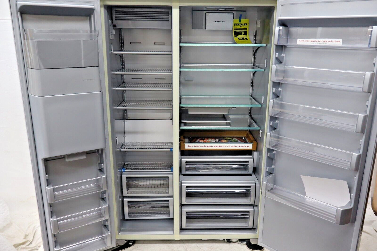 KitchenAid KBSD708MPS 29.4 Cu. Ft. 48" Built-In Side-by-Side Refrigerator in SS
