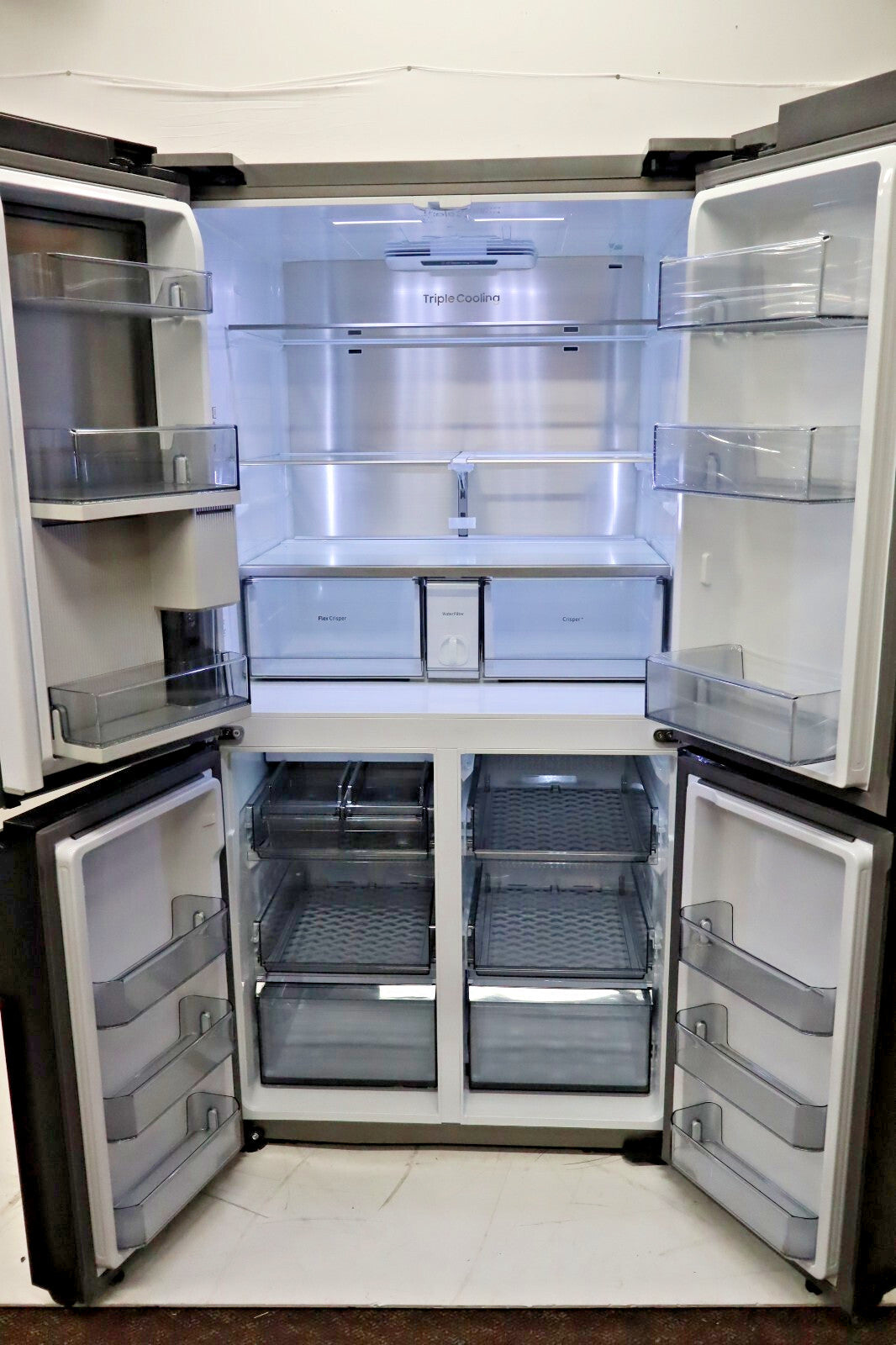 Samsung - BESPOKE 29 Cu. Ft. 4-Door Flex Smart Refrigerator w/ AutoFill Pitcher, Custom Panel Ready