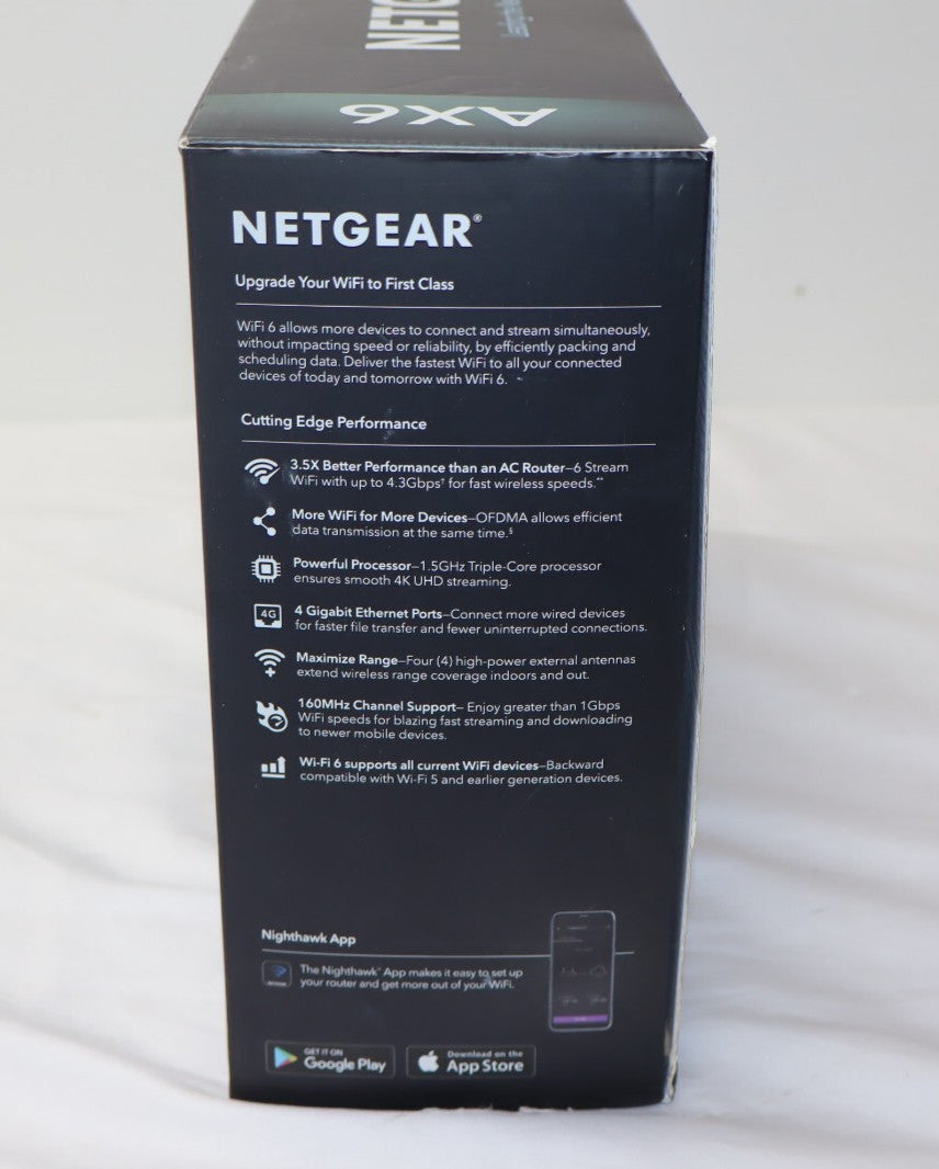 NEW NETGEAR Nighthawk 6-Stream AX6 AX4300 Wi-Fi Router RAX45-100NAS 4.3Gbps