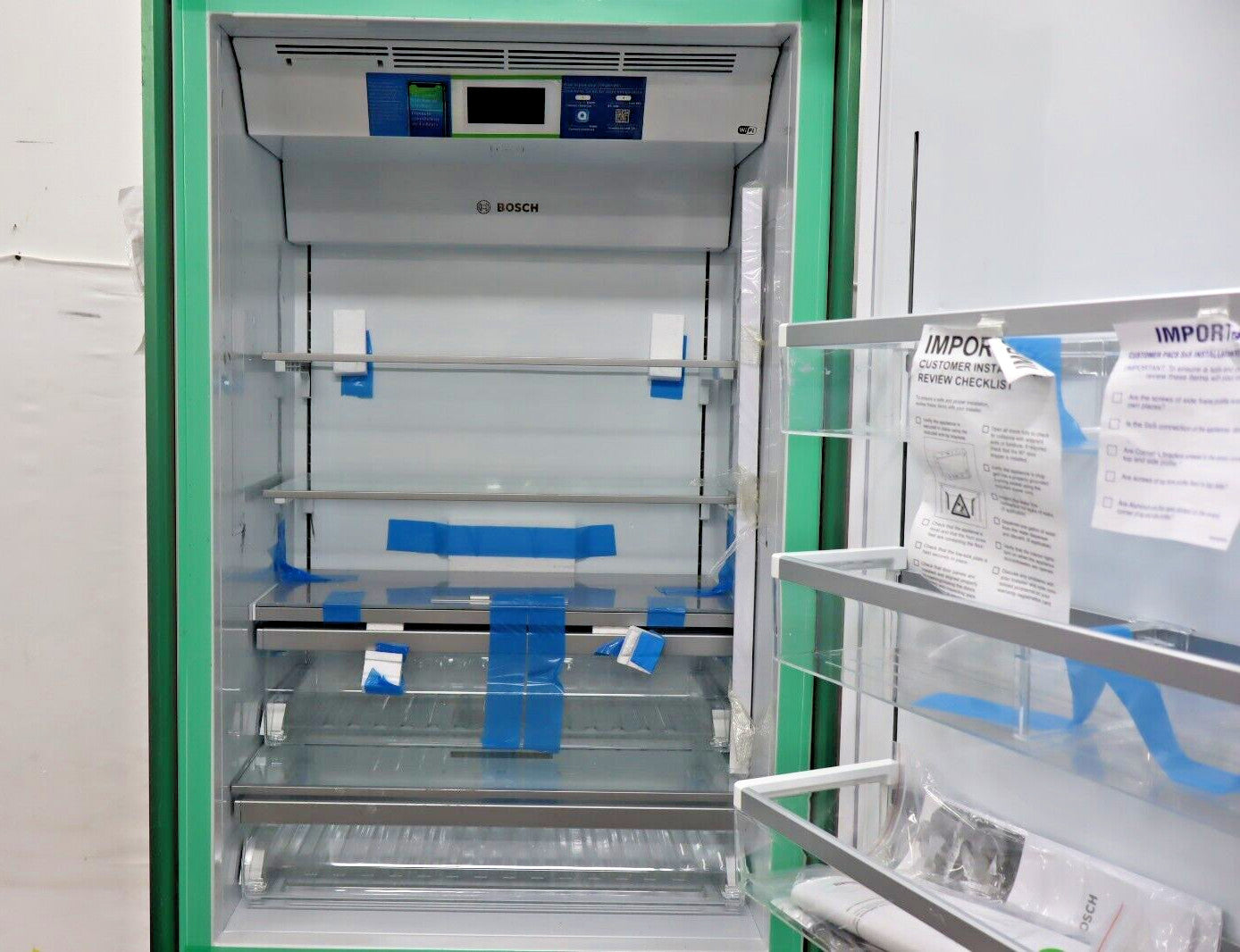Bosch B30BB935SS 16 Cu. Ft. 30" Bottom-Freezer Counter-Depth Smart Refrigerator