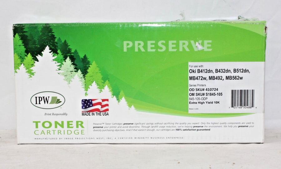 IPW PRESERVE 845-105-ODP Extra High Yield 10K Laser Toner Cartridge Replacement
