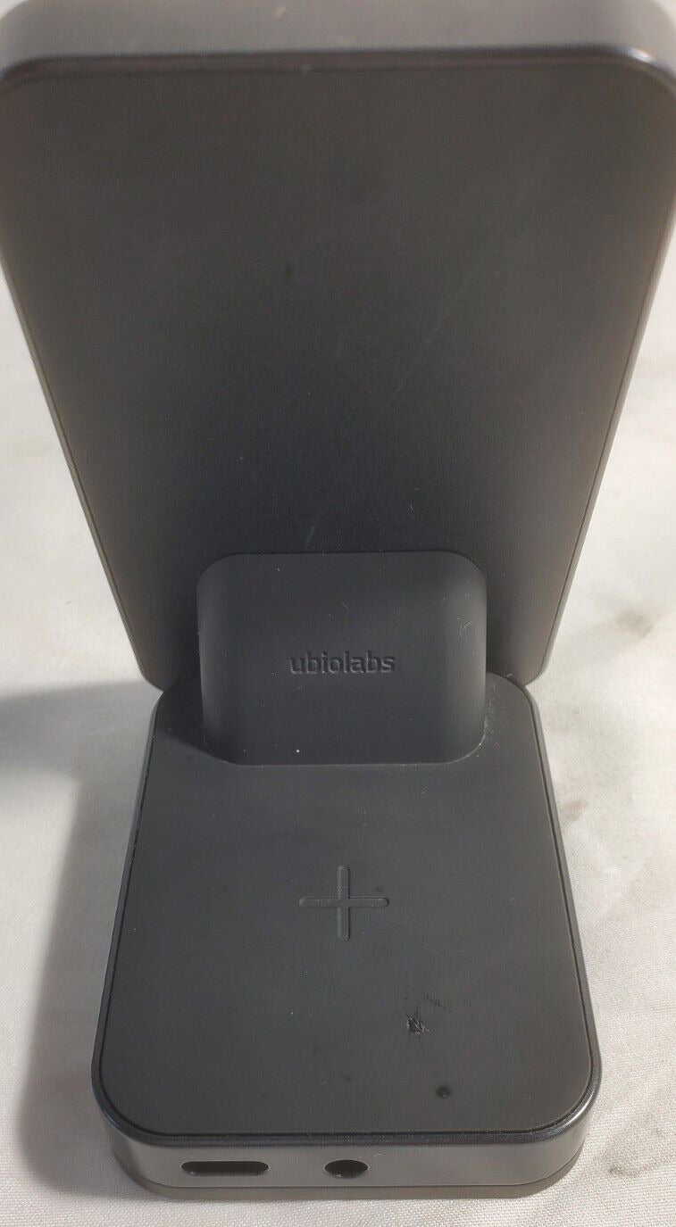 UbioLabs 2-in-1 Wireless Charging Stand w/ 20W USB-C Output Qi Pad, Black