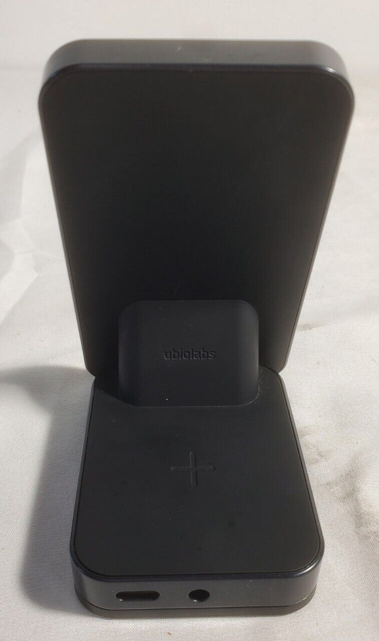 UbioLabs 2-in-1 Wireless Charging Stand w/ 20W USB-C Output Qi Pad, Black