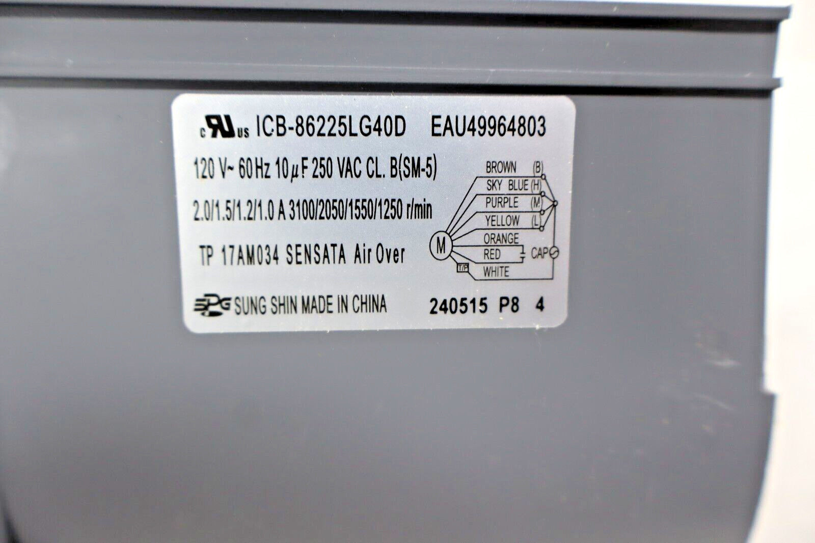 OEM GE Microwave Motor, AC Ventilation Blower WB26X35499 for JVM7195SKSS