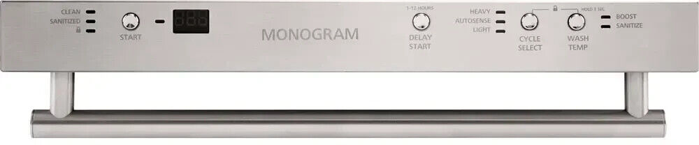 Monogram ZDT165SILII 18" Top Control Built-In Dishwasher,  Custom Panel Ready