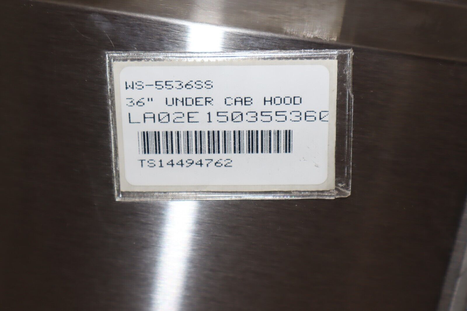 Windster WS-5536SS  36" Convertible 680 CFM Under Cabinet Range Hood in SS